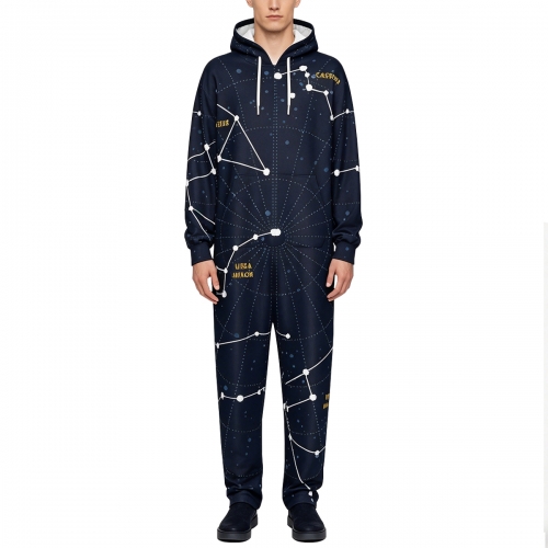 Men's Hooded Jumpsuit (Cuff)