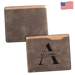 Custom Engraved PU Wallet (One-Sided Custom)