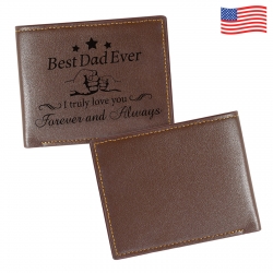 Custom Engraved PU Zippered Wallet (One-Sided Custom)
