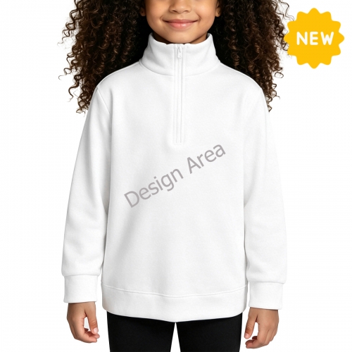 Children’s Stand Collar Half-Zip Sweatshirt