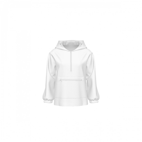 Girls’ Double-Layer Hood Half-Zip Sweatshirt