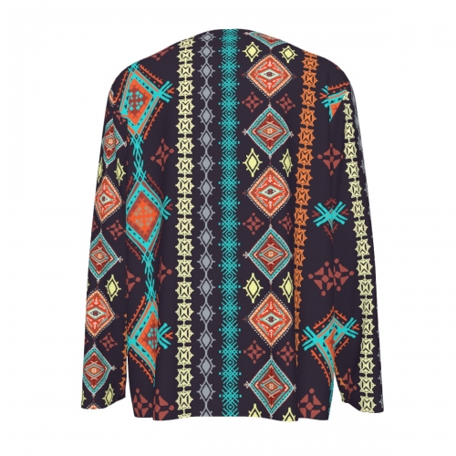Men's Lace-up V-Neck Long Sleeve Shirt