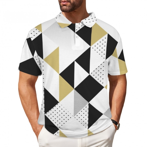 Men's Button Polo Shirt (Model T89)