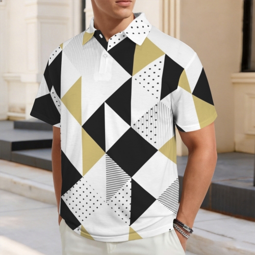 Men's Button Polo Shirt (Model T89)