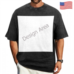 Men's Washed Cotton T-Shirt (Front Printing)(Model T91)