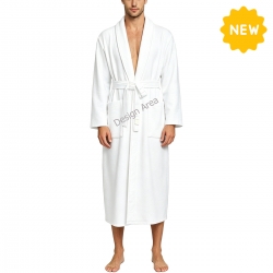 Adult Lapel Night Robe with Front Pockets