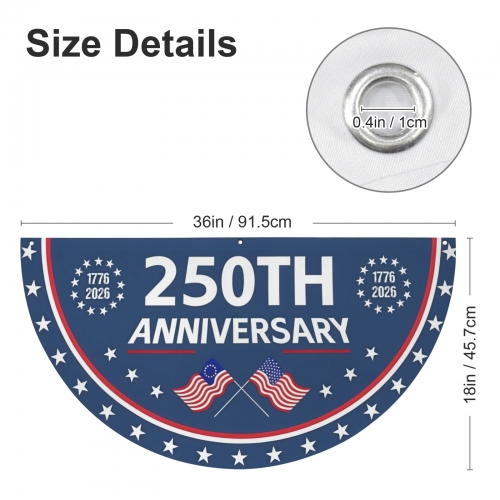Semi Circle Flag 36x18inch