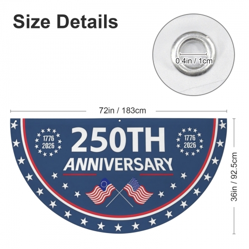 Semi Circle Flag 72x36inch