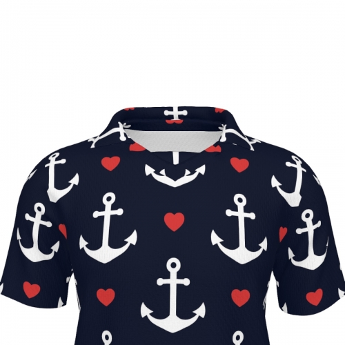Men's Turndown V-Neck T-Shirt
