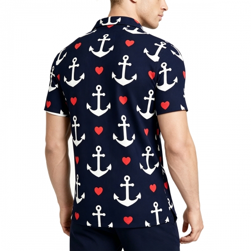 Men's Turndown V-Neck T-Shirt