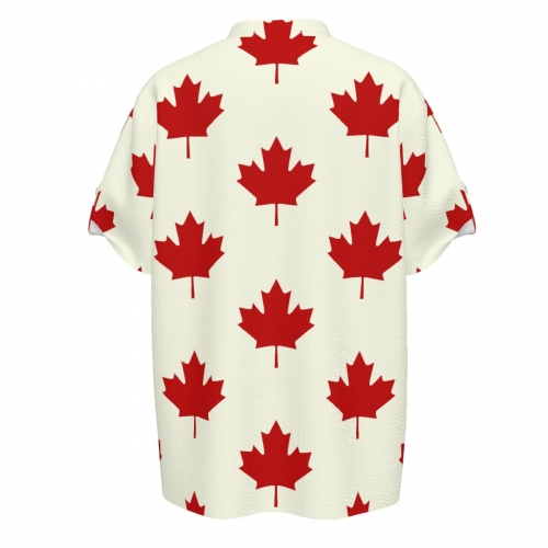 Men's Half-Button Rolled Short Sleeve Shirt