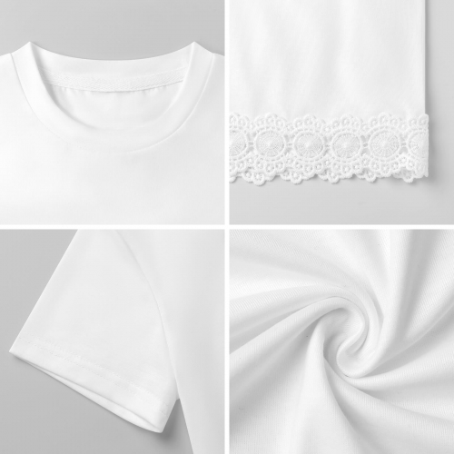 Children's Lace-Hem T-Shirt