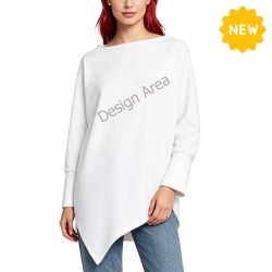 Women’s Asymmetrical Hem Long Sleeve T-Shirt
