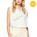 Women's Ruffle V-Neck Sleeveless Blouse