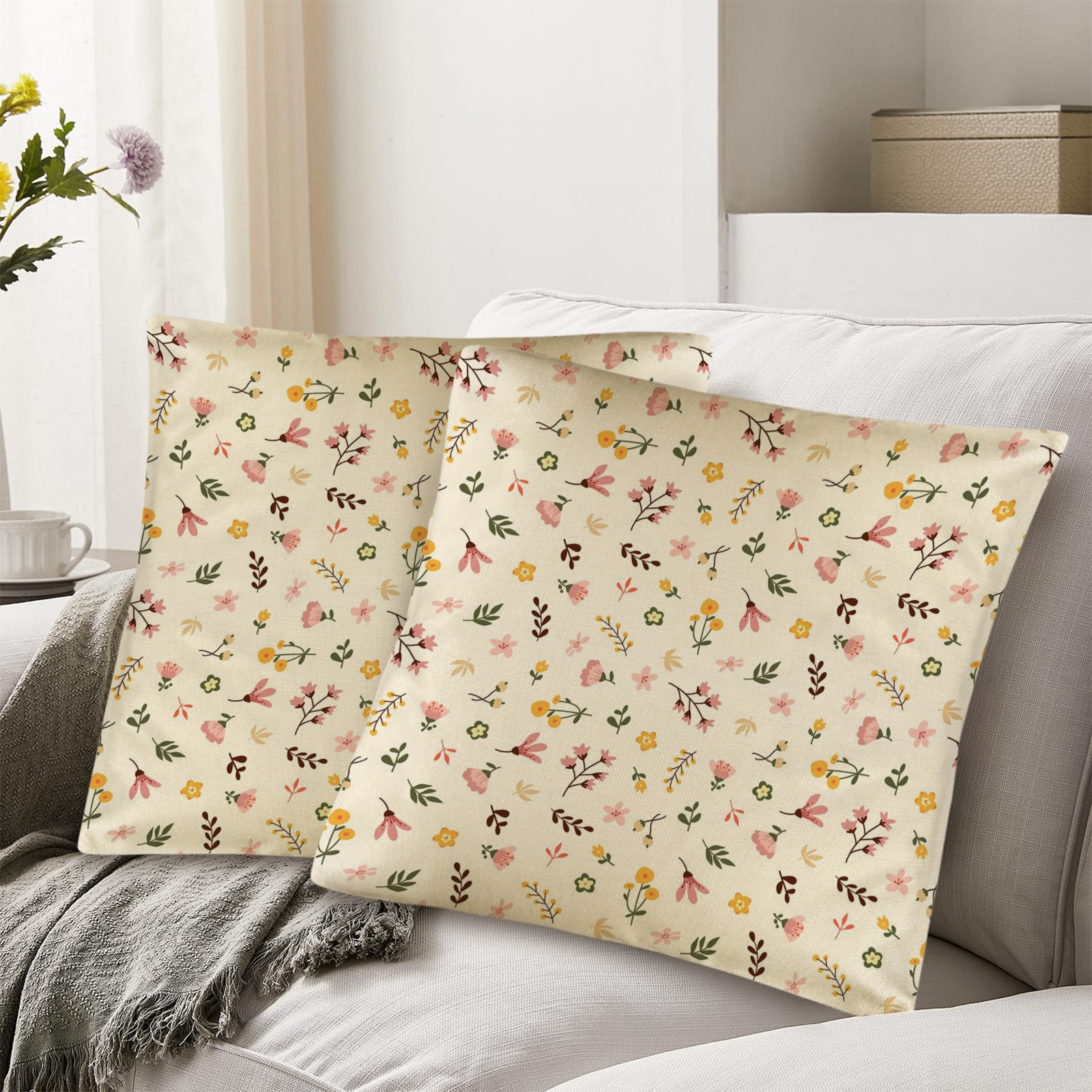 Linen Pillow 18x18inch (with Pillow Core)(2-Pack)