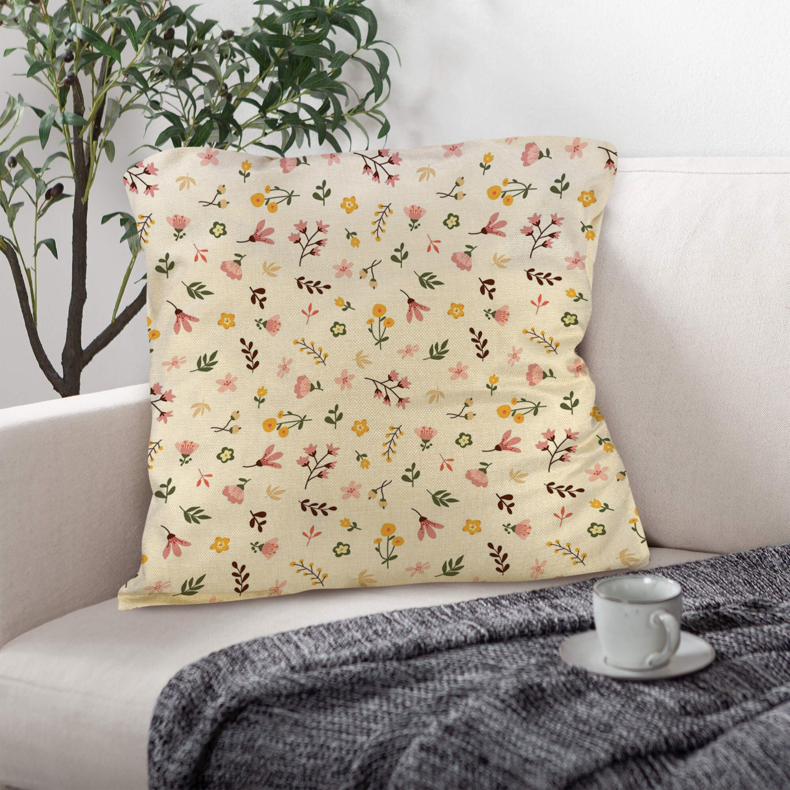 Linen Pillow 18x18inch (with Pillow Core)(4-Pack)