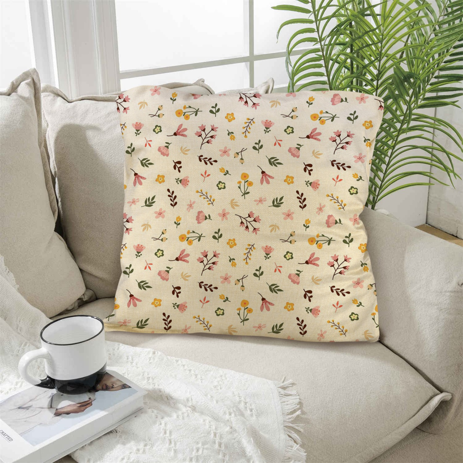 Linen Pillow 18x18inch (with Pillow Core)(4-Pack)