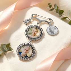 Personalized Graduation Photo Tassel Pin (3 Photos)