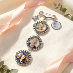 Personalized Graduation Photo Tassel Pin (4 Photos)