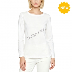 Women’s Square Neck Long Sleeve Ribbed T-Shirt