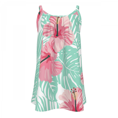 Women's Gathered Tank Top with Straps