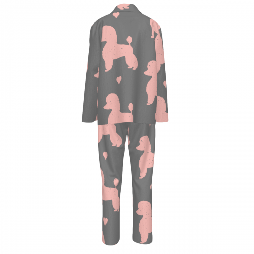 Children's Notched Collar Long Pajama Set