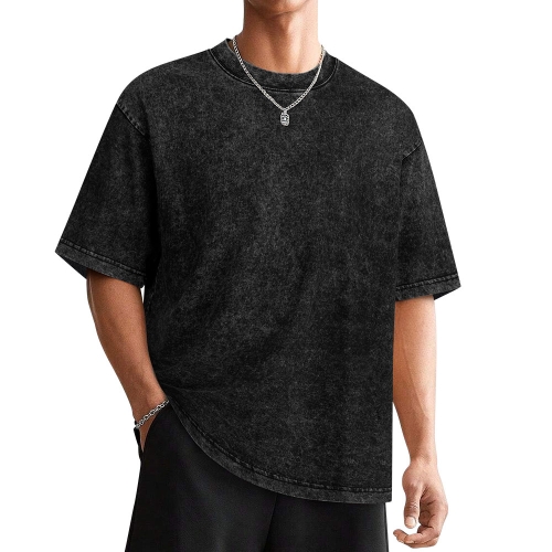 Vintage Washed Cotton T-Shirt (Back Print)