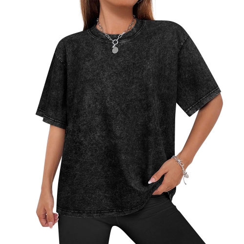 Vintage Washed Cotton T-Shirt (Back Print)