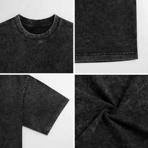 Vintage Washed Cotton T-Shirt (Back Print)