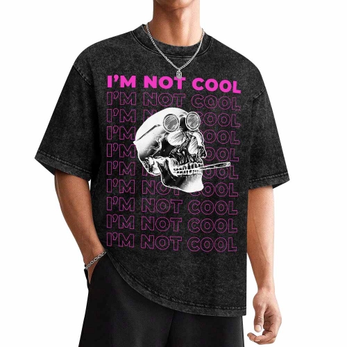 Vintage Washed Cotton T-Shirt (Front Print)