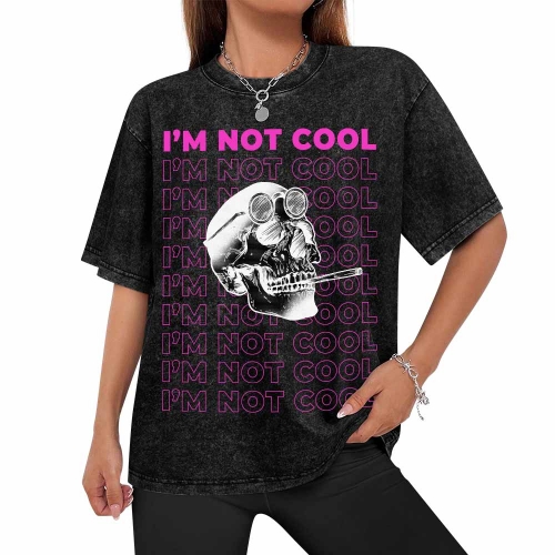 Vintage Washed Cotton T-Shirt (Front Print)