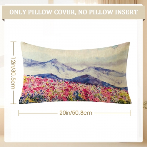 Linen Pillow Case 20x12inch (One Side)