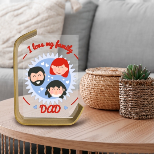 L-Shaped Maple Holder Acrylic Photo Frame 4"x6"