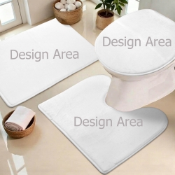 3-Piece Bathroom Rug Set 60x40cm