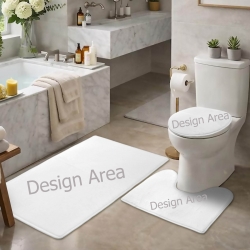 3-Piece Bathroom Rug Set 90x61cm