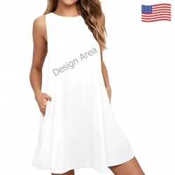 Sleeveless A-Line Pocket Dress (Model D57)