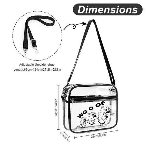 Large Clear Satchel Bag