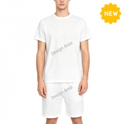 Men's Round Neck Short Pajama Set