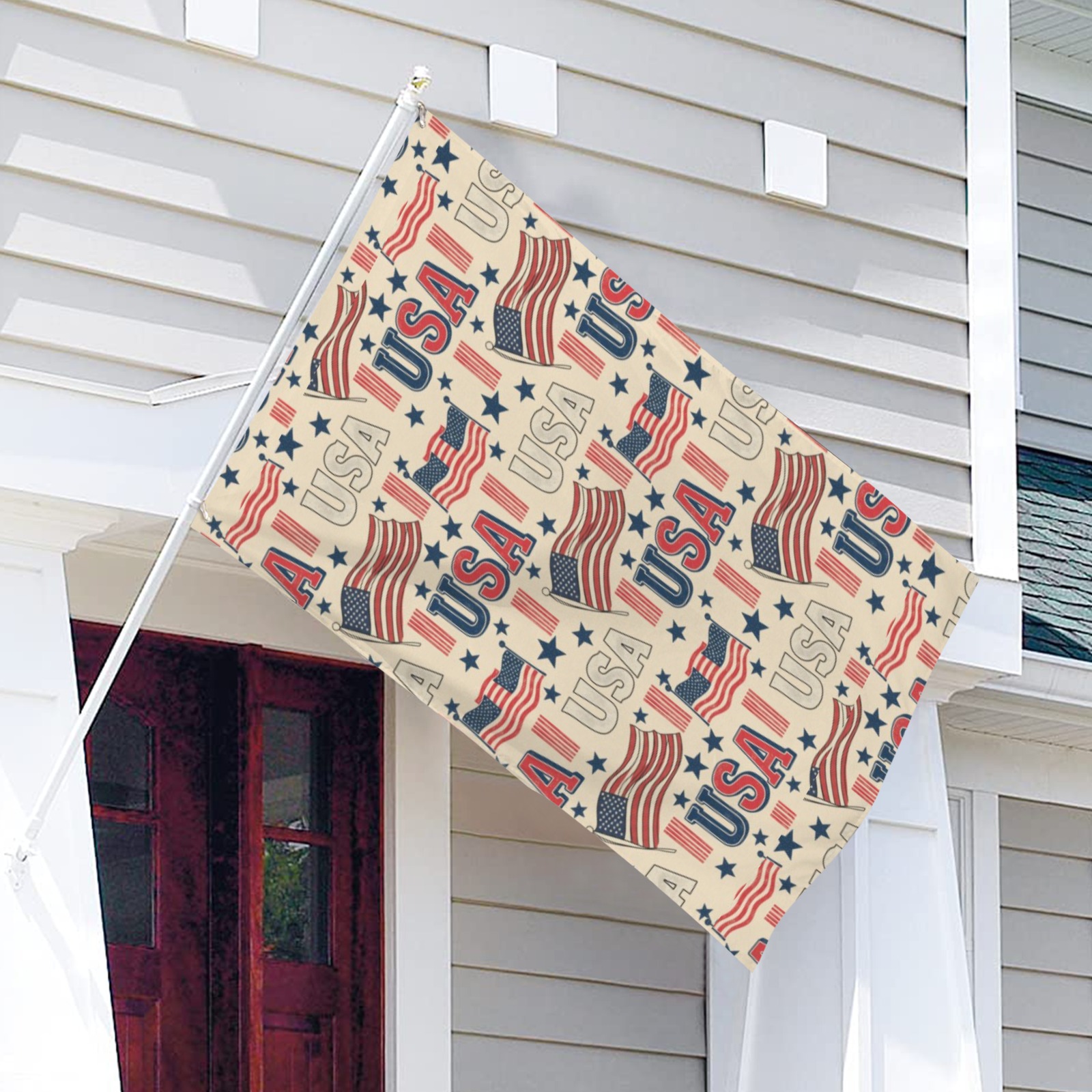 Peach Skin House Flag 24x36inch (One Side)