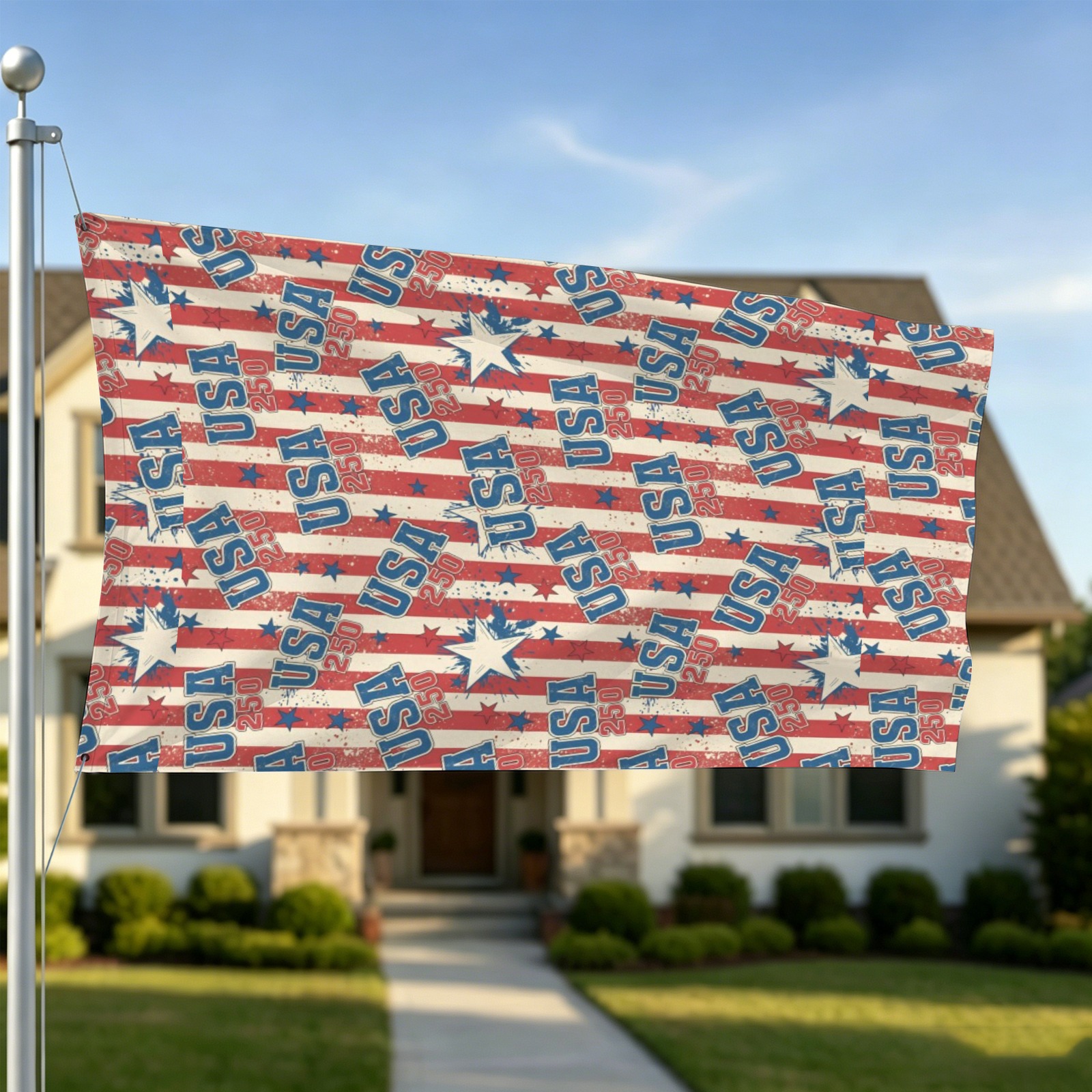 Peach Skin House Flag 28x40inch (One Side)