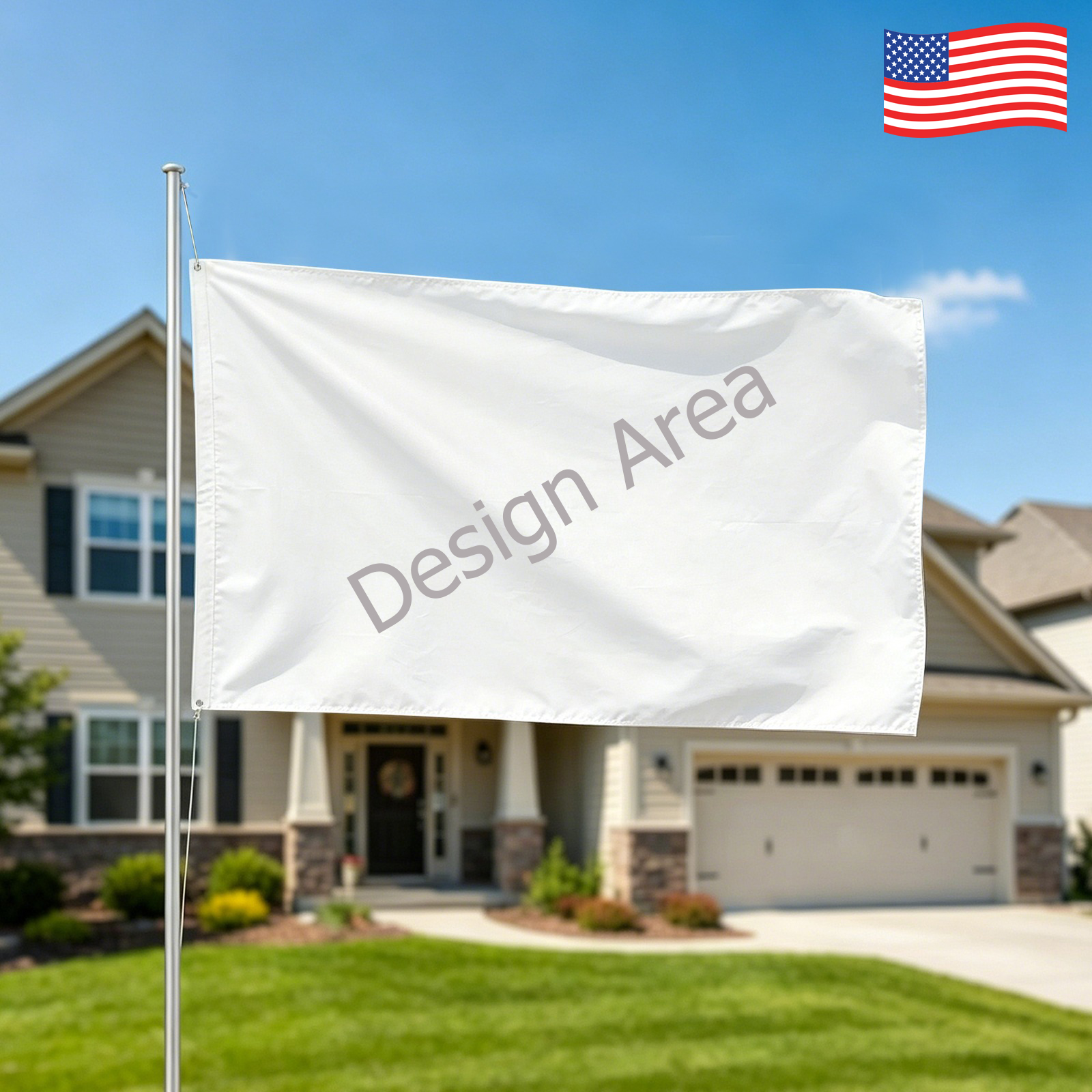Peach Skin House Flag 36x60inch (One Side)
