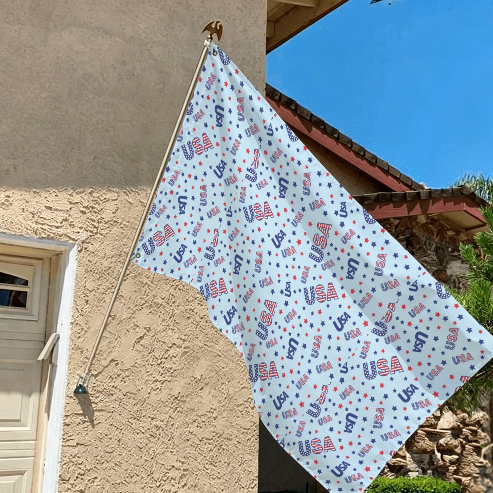 Peach Skin House Flag 36x60inch (One Side)