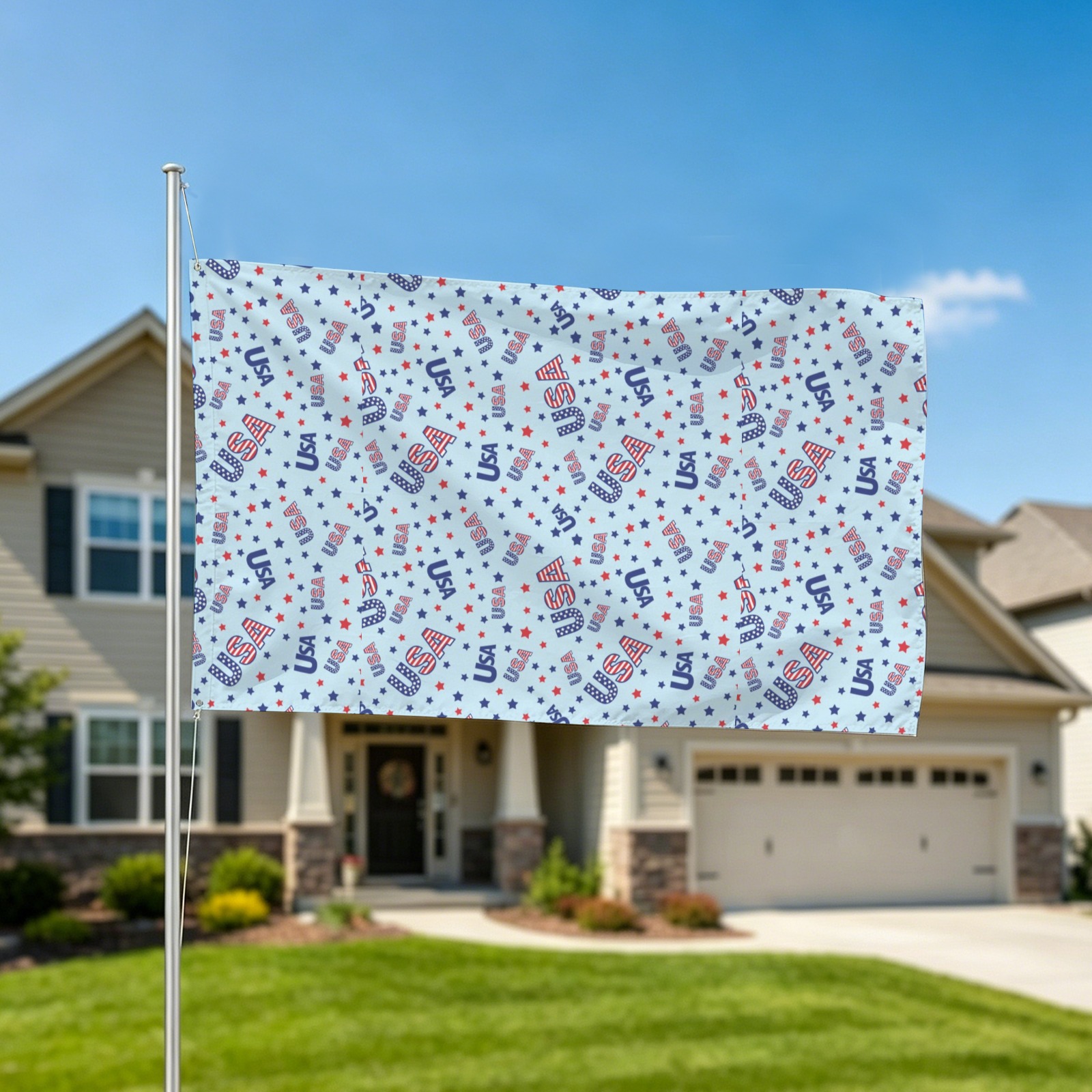 Peach Skin House Flag 36x60inch (One Side)