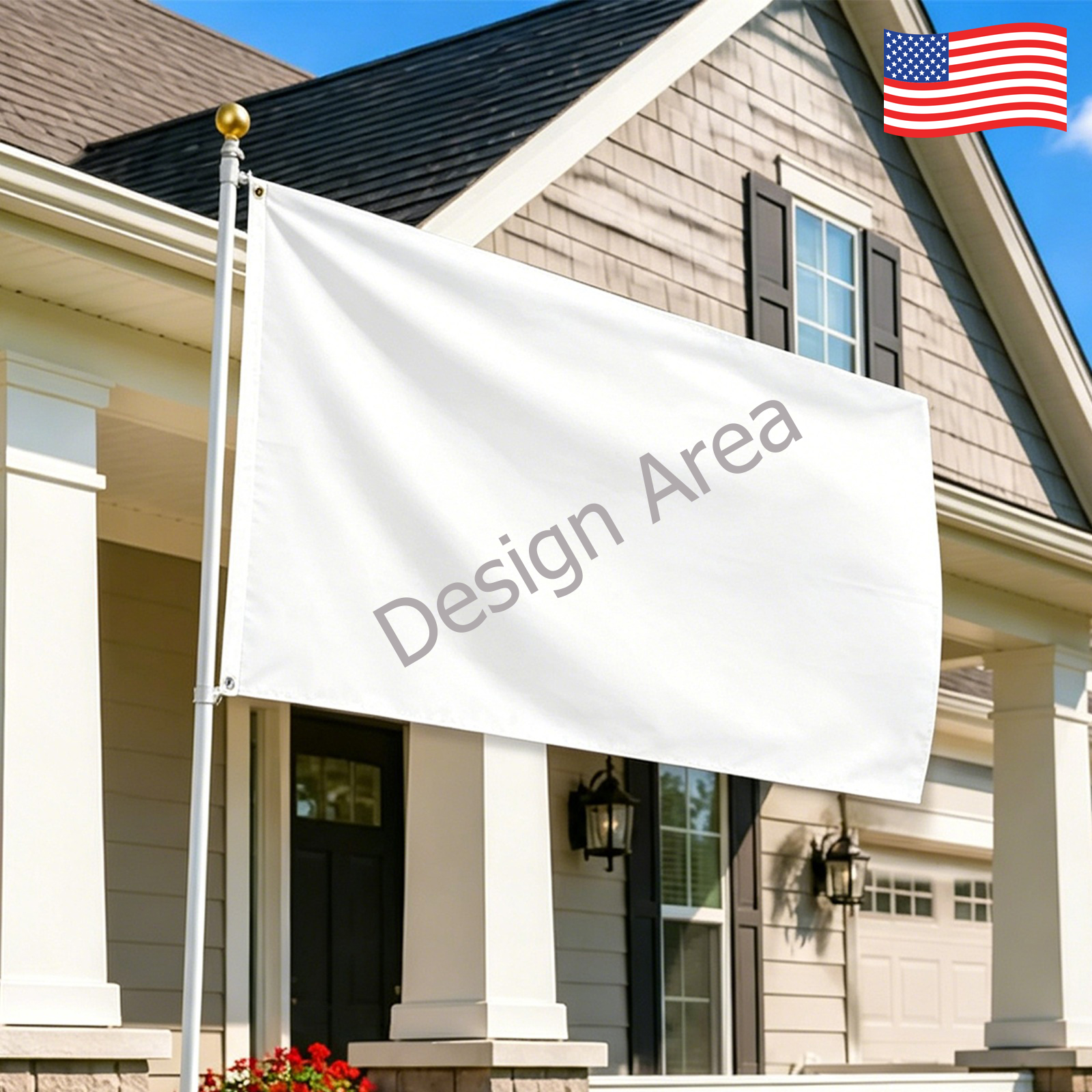 Peach Skin House Flag 48x72inch (One Side)