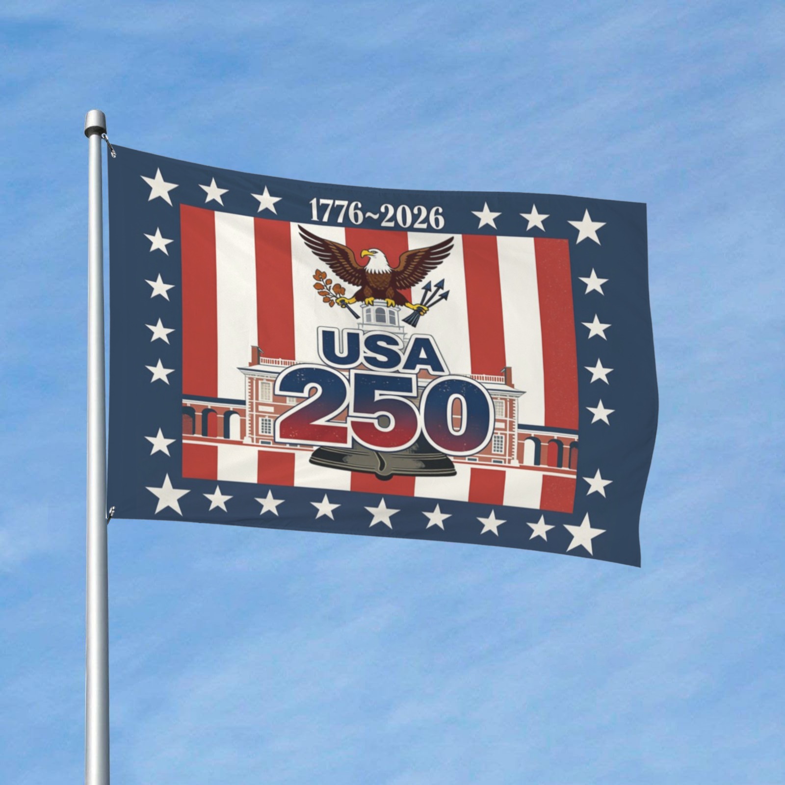 Peach Skin House Flag 60x96inch (One Side)