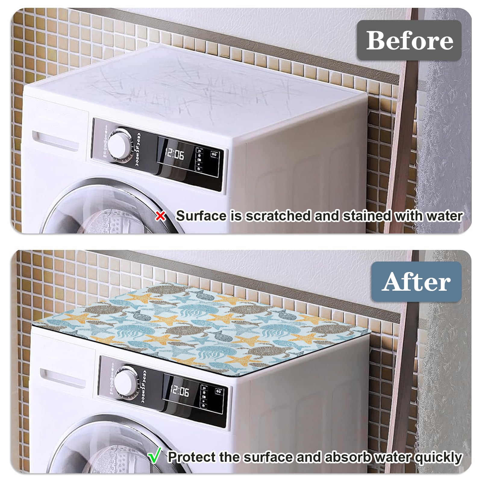 Washer Dryer Top Mat 28"x24"