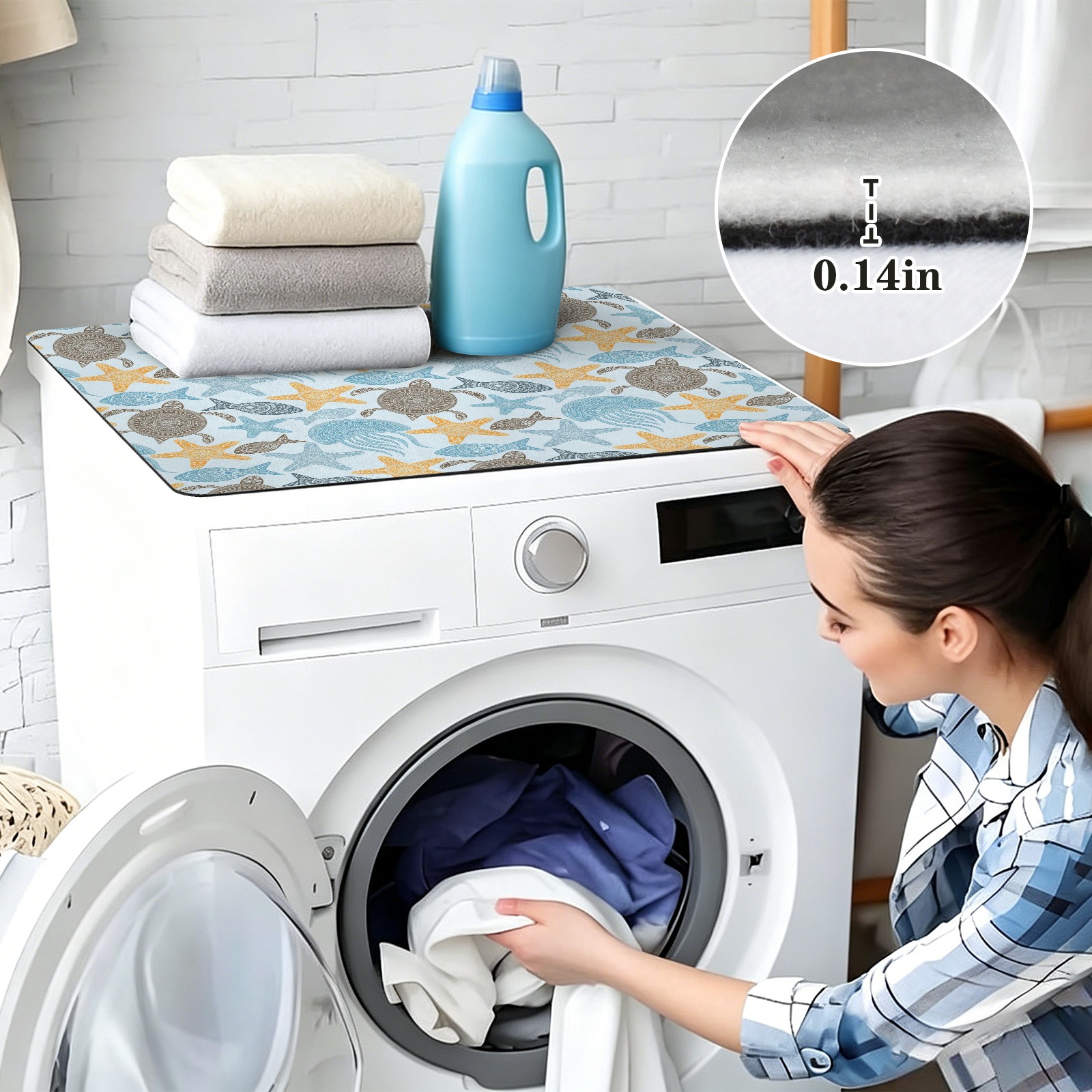 Washer Dryer Top Mat 28"x24"