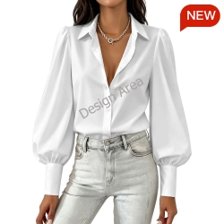 Women's Long Sleeve Lantern Sleeve Shirt