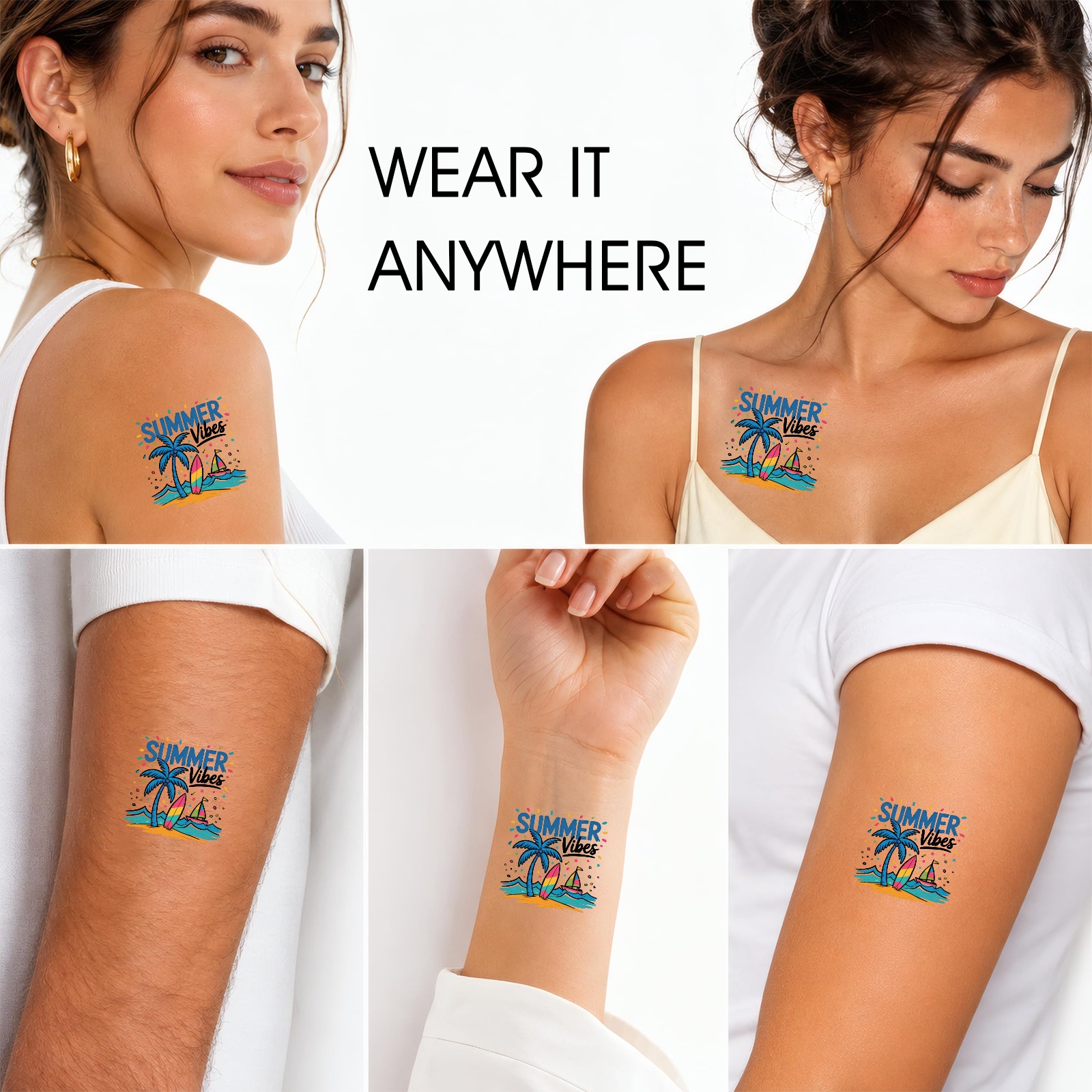 Personalized Temporary Tattoo (15 Pieces x 4 Sheets)