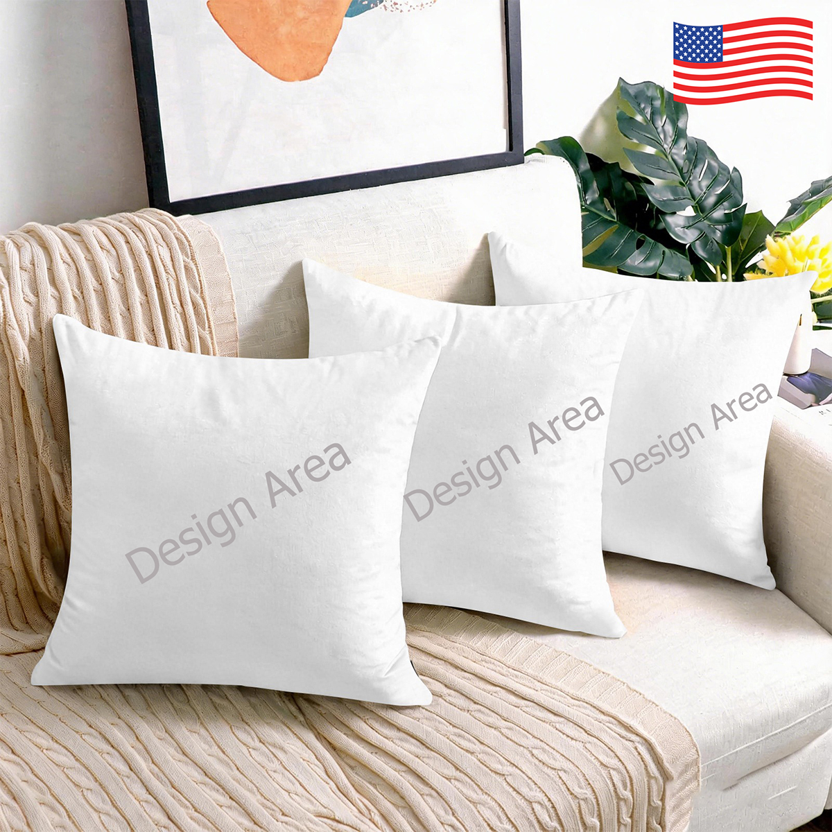 Velvet Pillow Case 18x18inch (3-Pack)
